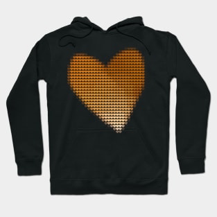 Gold Valentines Day Heart Filled with Hearts Hoodie